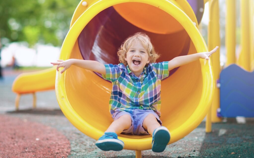 Slide and Swing Fun at the Playground