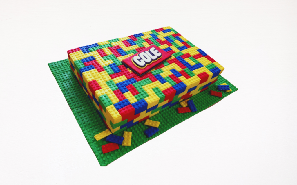 Simple LEGO Brick Cake