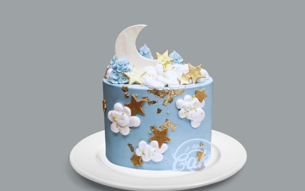 Moon and Stars Baby Shower Cake