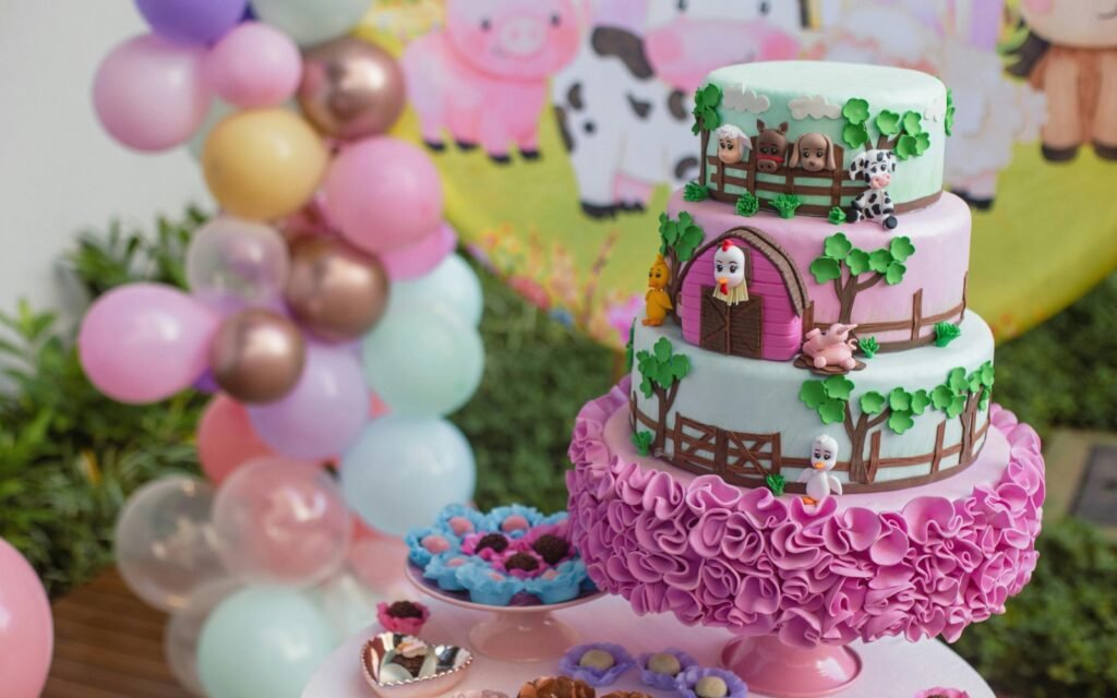 Safari-Themed Baby Shower Cake