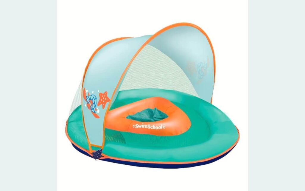 SwimSchool Baby Boat Float with Canopy
