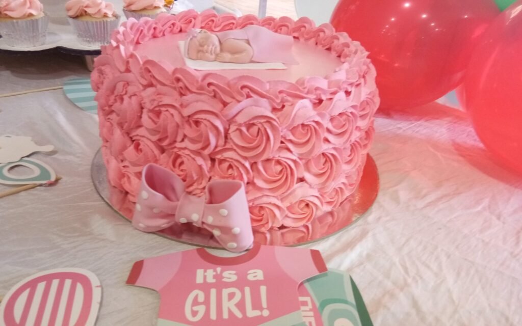 Classic Pink Baby Shower Cakes For Girls