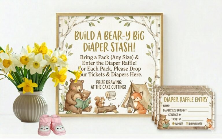 DIY Diaper Raffle Sign Ideas For Your Baby Shower That’ll Wow Your Guests