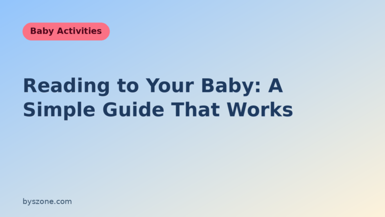 Reading to your baby: a gentle guide to sharing books with your infant from birth through the first year