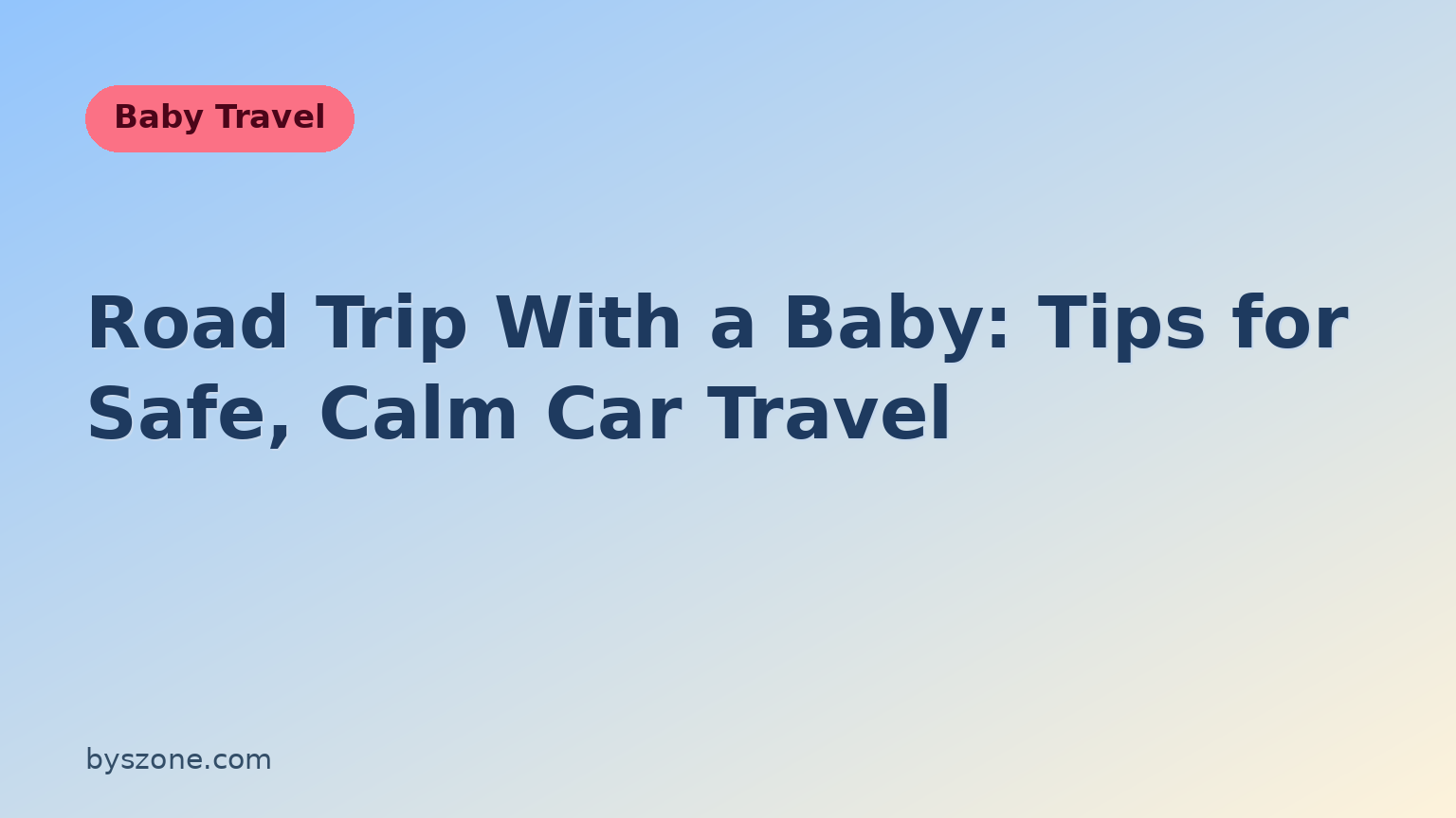 Road trip with a baby: a rear-facing car seat safely installed for calm, secure family car travel