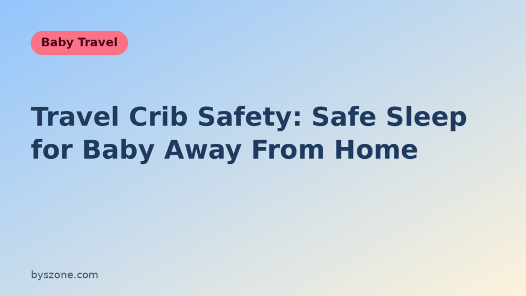 Travel crib safety: a portable play yard set up for safe infant sleep in a hotel room