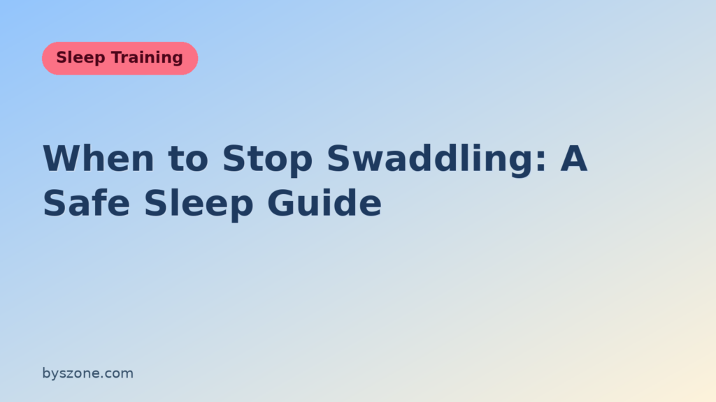 When to stop swaddling: a safe sleep guide showing the transition from swaddle to sleeveless sleep sack once a baby starts trying to roll