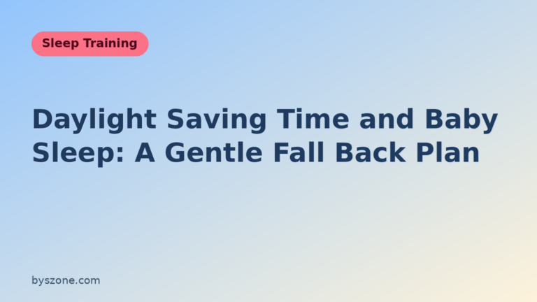 Daylight saving time and baby sleep: a gentle fall back plan for parents