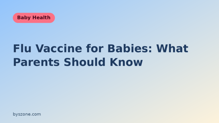 Title card for an article about the flu vaccine for babies and what parents should know