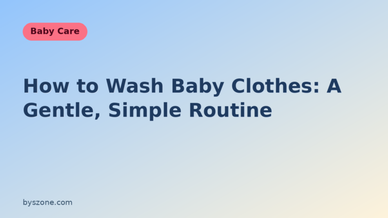 Title card for a guide on how to wash baby clothes gently and safely